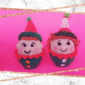 Mr and Mrs. Elff cupcakes Christmas ointment 2pc